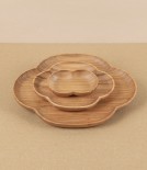 Kito Large Wooden Plate, 'Flowering Quince’, Cherry Wood