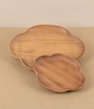Kito Small Wooden Plate, ‘Flowering Quince’, Cherry Wood