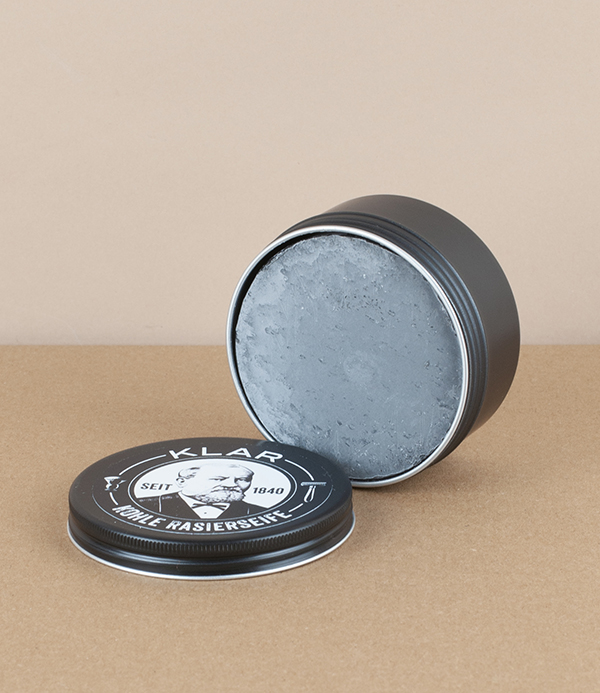 Klar Activated Charcoal Shaving Soap