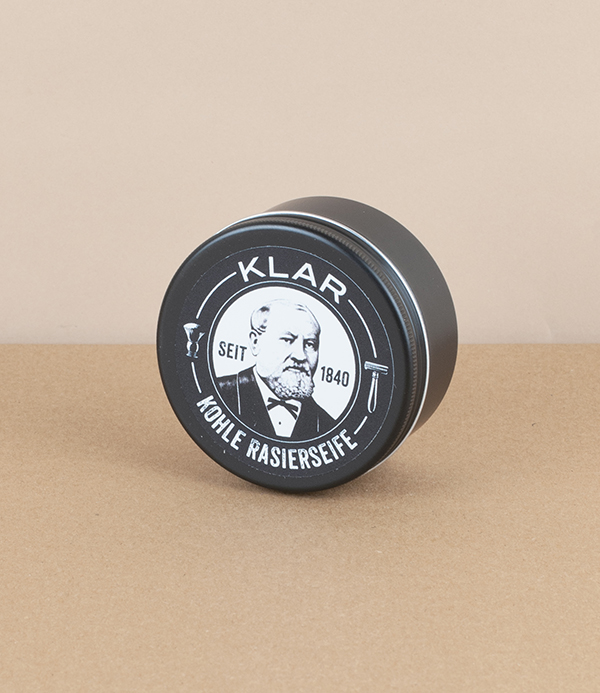Klar Activated Charcoal Shaving Soap