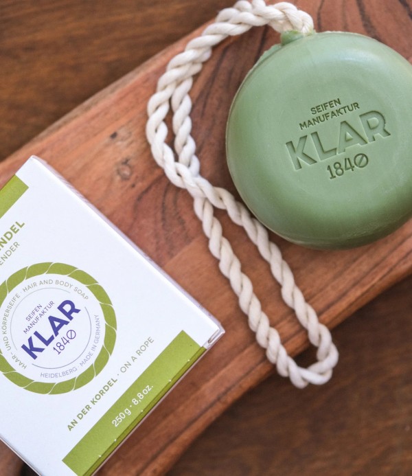 Klar Hair & Body Soap on the Rope, Lavender & Olive