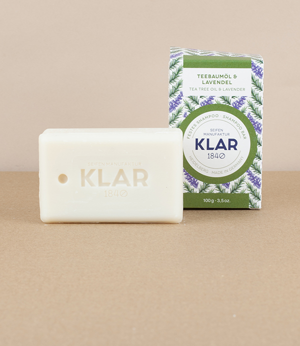 Klar Shampoo Bar, Soothing Tea Tree Oil & Lavender