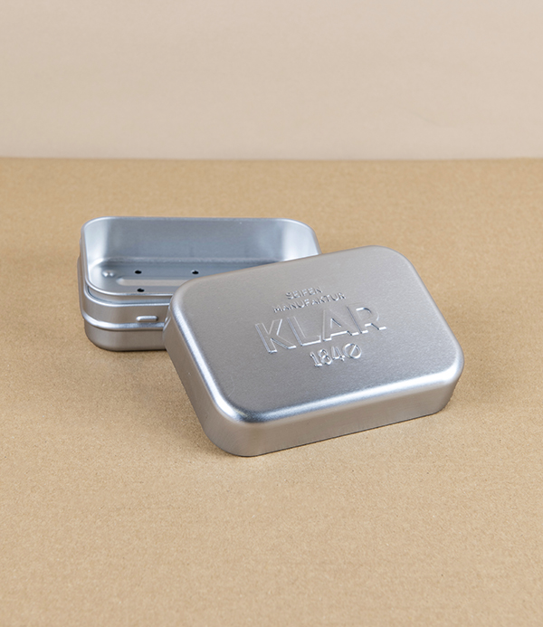 Klar Aluminium Soap Tin for Travel & Storage