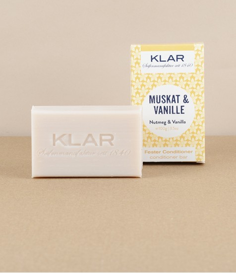 Klar Conditioner Bar, Nutmeg & Vanilla