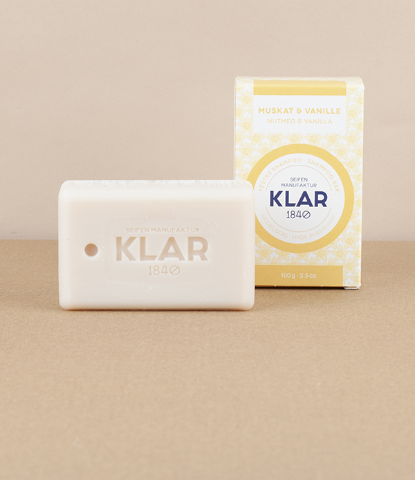 Klar Shampoo Bar, Nutmeg & Vanilla