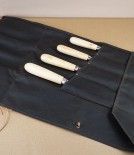 Spanish four knife set with roll