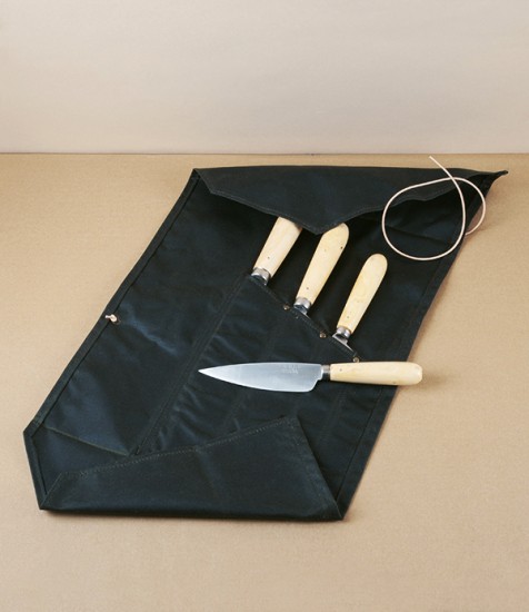 Catalonian Four Knife Set with Roll, Carbon Steel