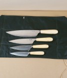 Catalonian Four Knife Set with Roll, Carbon Steel