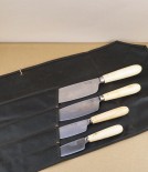 Spanish four knife set with roll