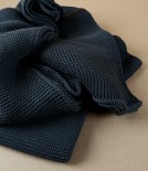Knitted Organic Cotton Bath Towel, Graphite