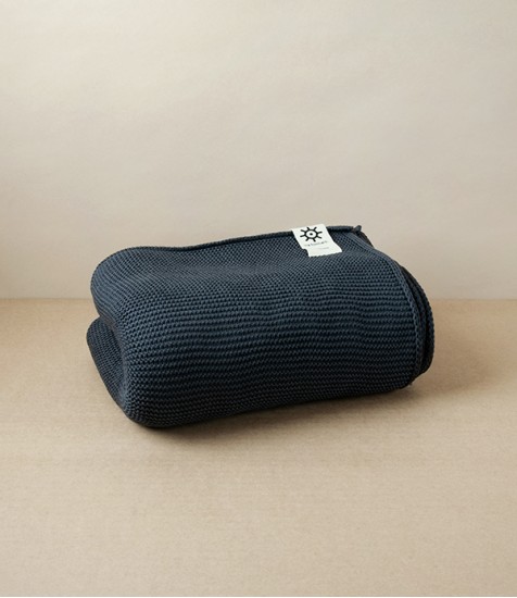 Knitted Organic Cotton Bath Towel, Graphite