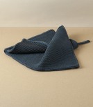Knitted Organic Cotton Hand-Towel, Graphite