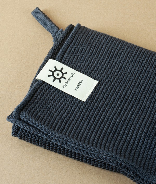 Knitted Organic Cotton Hand-Towel, Graphite