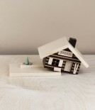 Wooden smoking house, incense burner