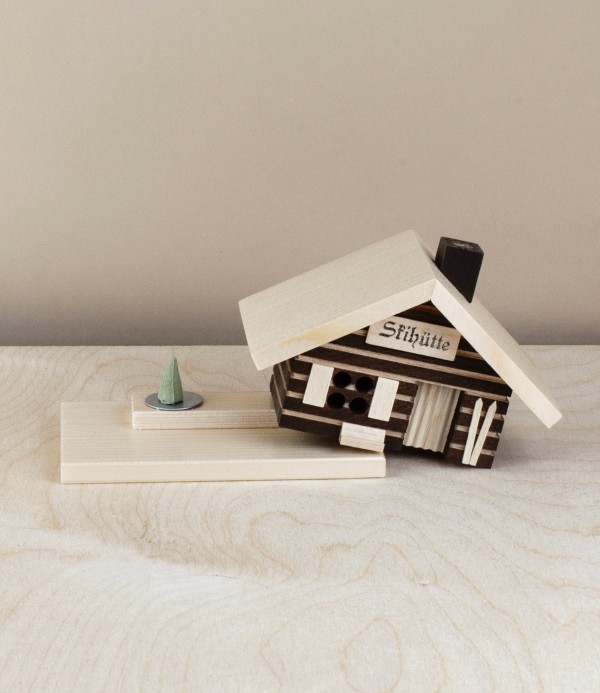 Wooden smoking house, incense burner