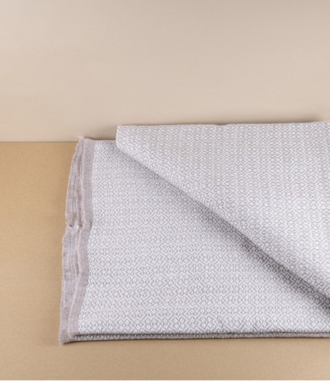 Finnish Merino Wool Patterned 'Koli' Blanket, Beige