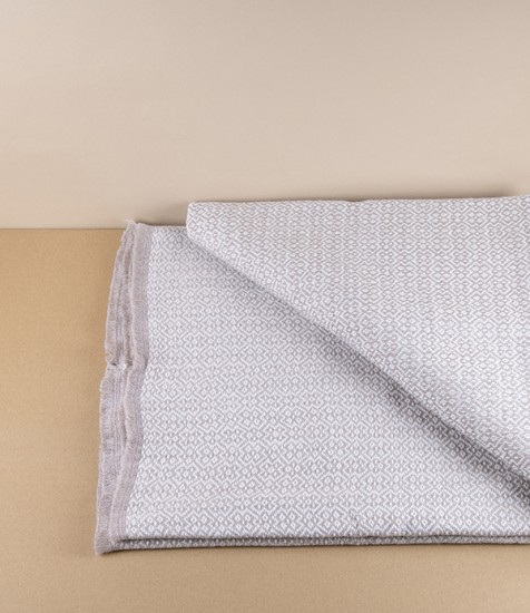 Finnish Merino Wool Patterned 'Koli' Blanket, Beige