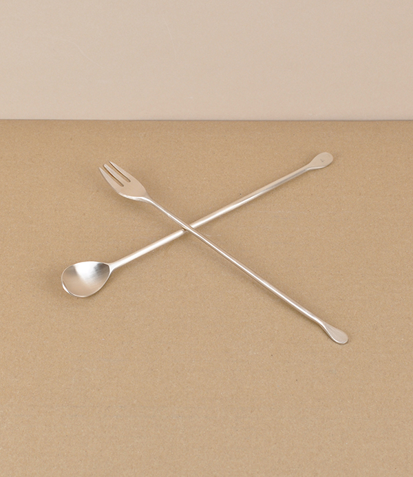 Korean bronze pickle fork, hand made 