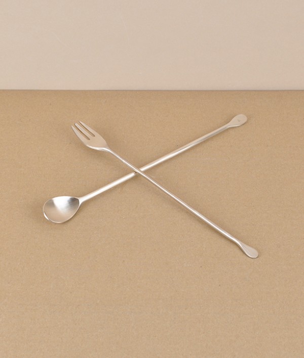 Korean bronze pickle fork, hand made 