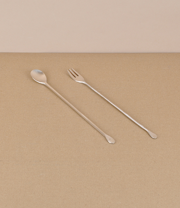 Korean bronze pickle fork, hand made 