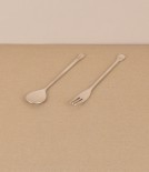 Korean bronze tea/cake spoon, hand made 