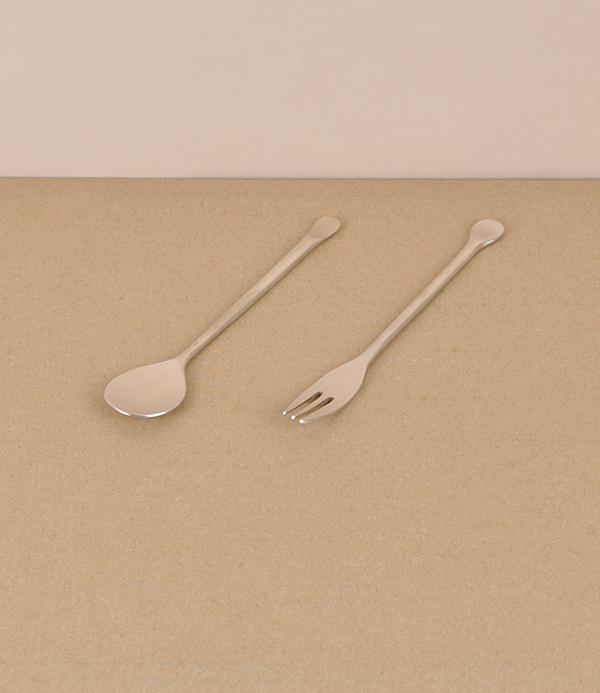 Korean bronze tea/cake spoon, hand made 