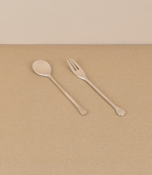 Korean bronze tea/cake fork, hand made 