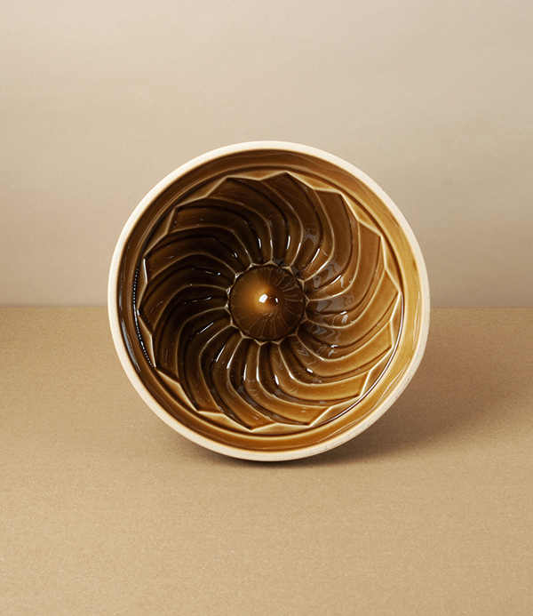 Japanese Earthenware Kouglof Mold