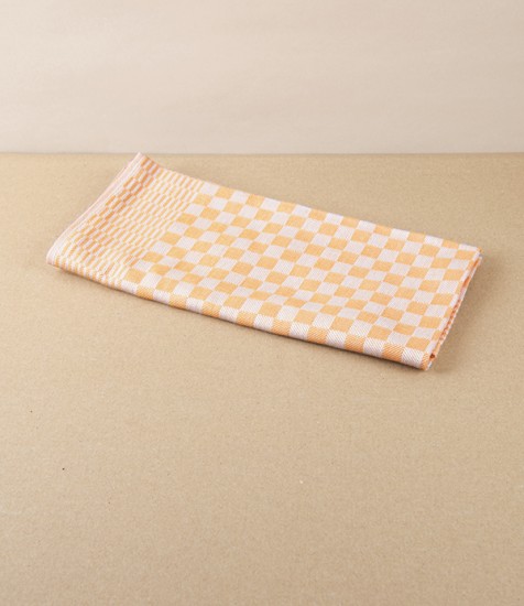 Jacquard Woven Kitchen Towel, Gold Check