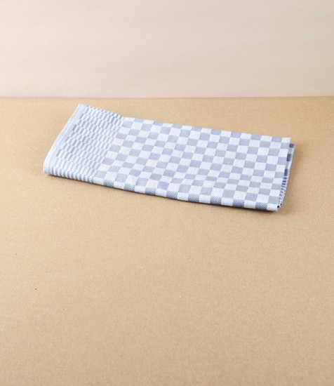 Jacquard Woven Kitchen Towel, Grey Check
