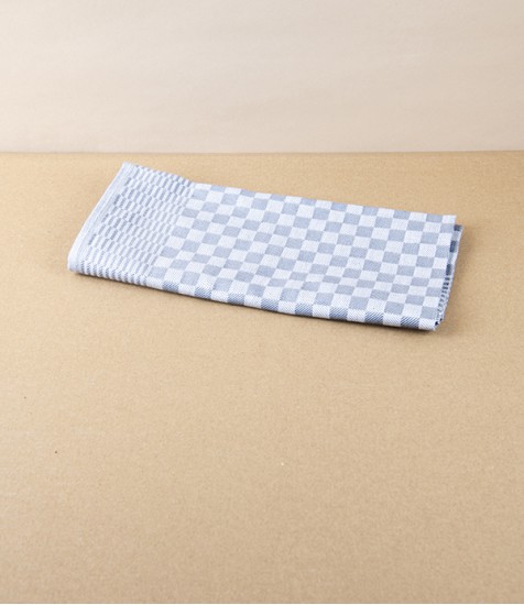Jacquard Woven Kitchen Towel, Grey Check