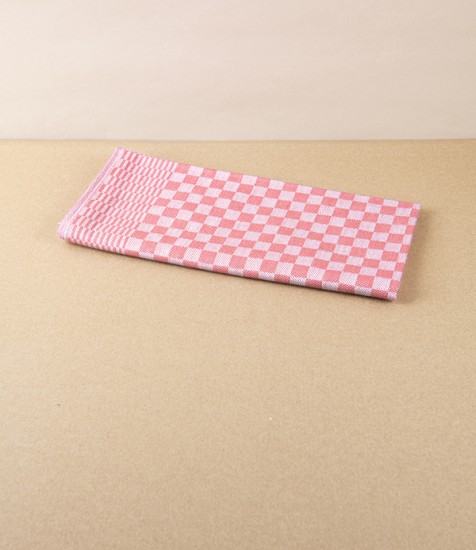 Jacquard Woven Kitchen Towel, Red Check