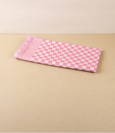 Jacquard Woven Kitchen Towel, Red Check