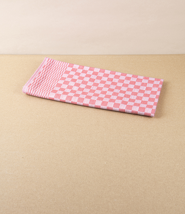 Jacquard Woven Kitchen Towel, Red Check