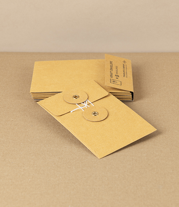 Japanese Kraft Envelopes for Business Cards, Pack of 8