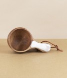 Kuksa double handle with antler inlay