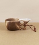 Kuksa double handle with antler inlay