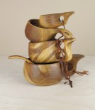 Hand carved birch burl double handle Kuksa