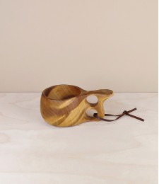Hand carved birch burl double handle Kuksa