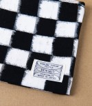 Kurume Kasuri Japanese Cotton Pouch, Chessboard
