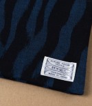 Kurume Kasuri Japanese Cotton Pouch, Animal Stripe