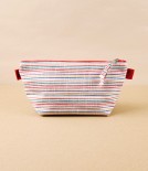 Geimon Kurume Kasuri Wash Bag, Rainbow Stripes