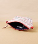 Geimon Kurume Kasuri Wash Bag, Rainbow Stripes