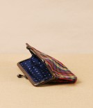 Kurume Kasuri Rectangular Coin Purse, Colour Checks