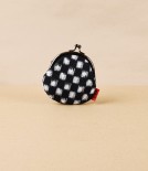 Kurume Kasuri Round Coin Purse, Chess Board