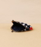 Kurume Kasuri Round Coin Purse, Chess Board