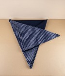 Kurume Kasuri Okasuri Japanese Scarf or Shawl, Navy
