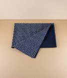 Kurume Kasuri Okasuri Japanese Scarf or Shawl, Navy