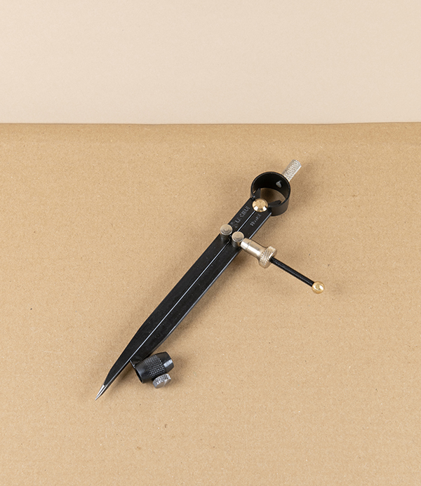 Ledin Spring Compass with Pencil Holder, Japanned