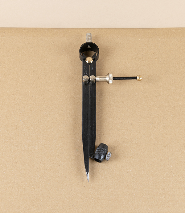Ledin Spring Compass with Pencil Holder, Japanned